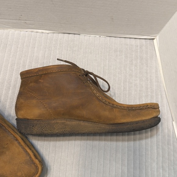 Clark\'s Originals Wallabee Men Sz 9M Leather Chukka Boots Brown main image 4